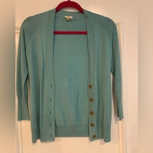 Fossil teal cardigan sweater. Size xs